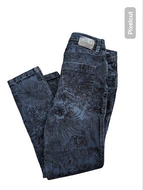 Michele Dark Blue Floral-Print Jeans